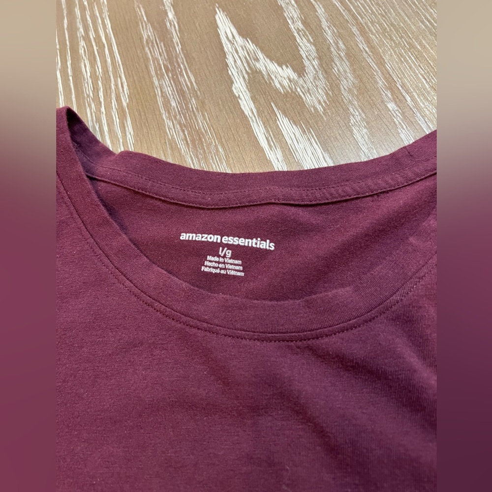 Size Large Amazon Essentials Long Sleeve Shirt